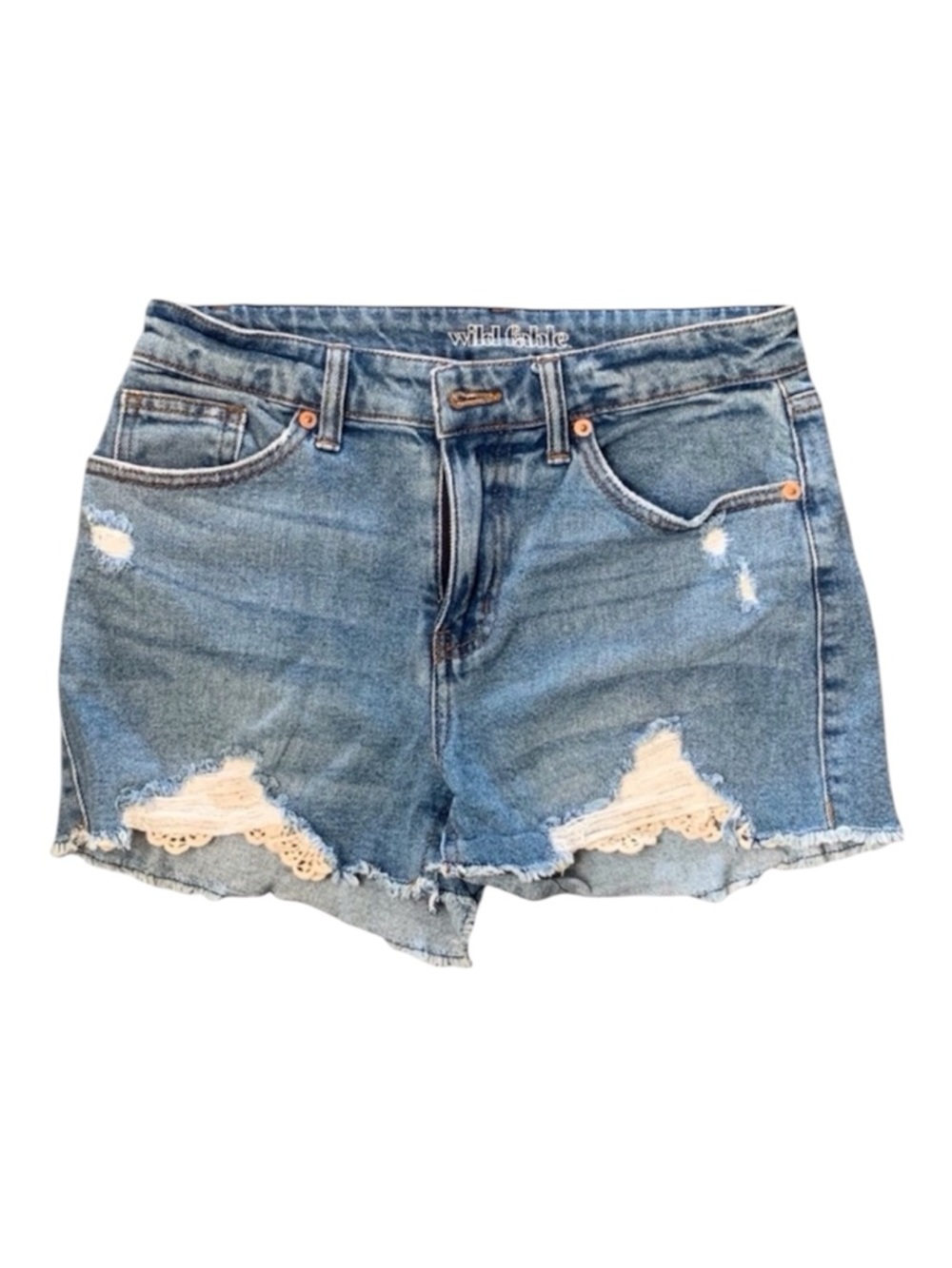 Wild Fable High Rise Distressed Jean Shorts